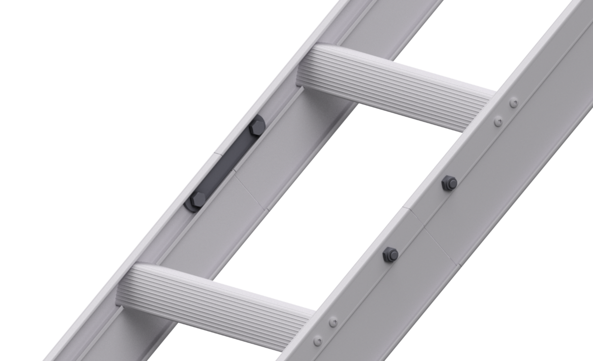 Treppe, Leiter, Aufbauleiter, Stahlleiter, Rändelmuster